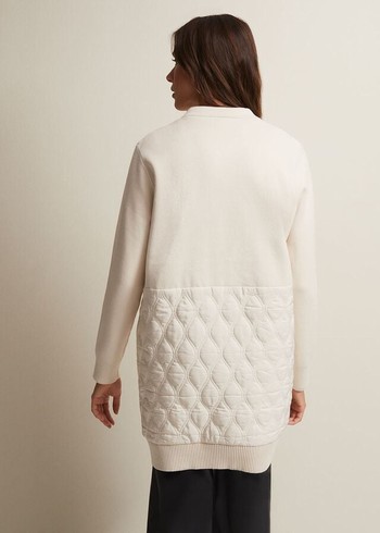 Phase Eight Zadie Quiltedigan Coats White Australia | JA7218965